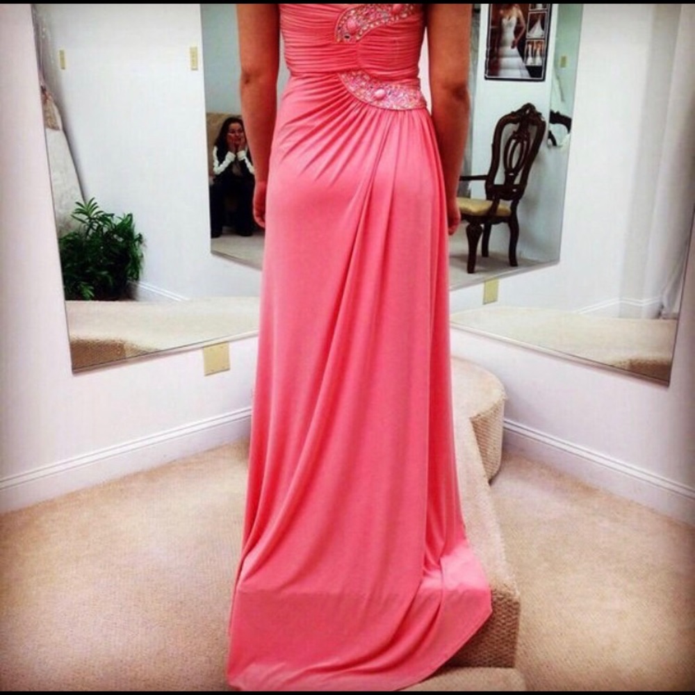 Pink Jeweled Prom Dress Special Occasion Dress